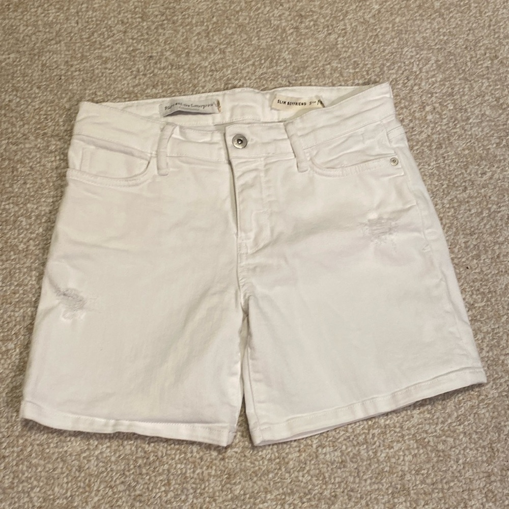 White Anthropologie Boyfriend Shorts